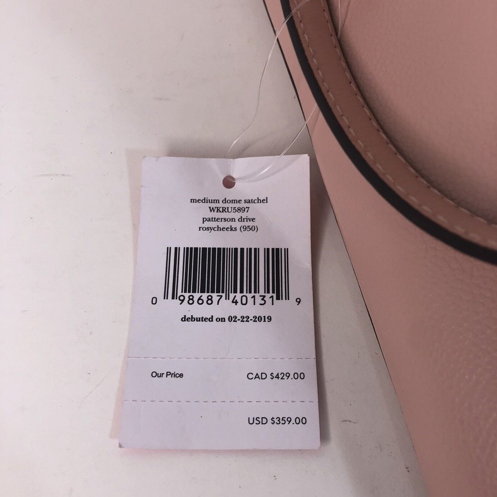 KATE SPADE PATTERSON DRIVE SMALL DOME SATCHEL CROSSBODY BAG PINK ROSYCHEEKS $359 - Picture 5 of 13
